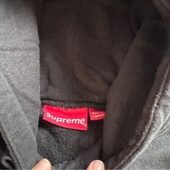 Supreme Charcoal Men's Pullover Hoodie - Picture 3 of 8